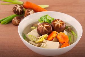 Kết hợp giữa đậu hũ và nấm tạo nên sự hoàn hảo cho nền ẩm thực chay